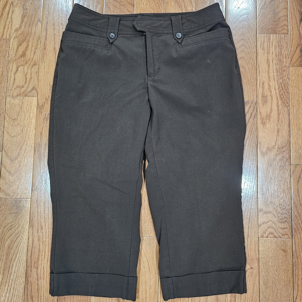Christopher & Banks Dark Brown Women's Capris